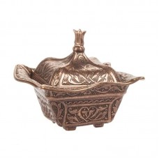 Handmade Embroidered Copper Turkish Delight And Sugar Bowl