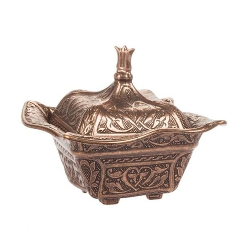 Handmade Embroidered Copper Turkish Delight And Sugar Bowl
